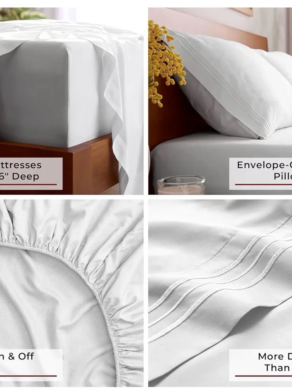 White Luxury Sheet Set - Soft Hotel-Style Bedding